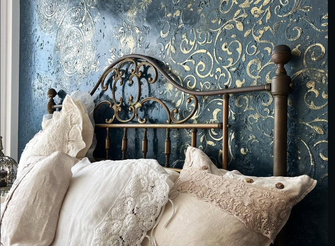 Set of stencils DFA wall decor (Round 14 + Eastern 18) for plaster and paint 0.3-1 mm (N00126)
