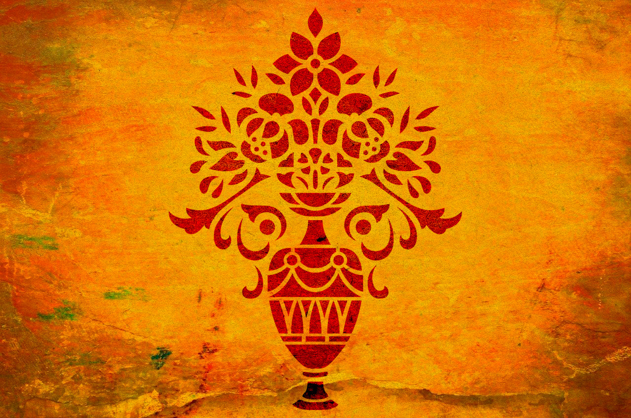 DFA Damask stencil: create a royal wall design easily and quickly 0.3-1 mm (D00067)