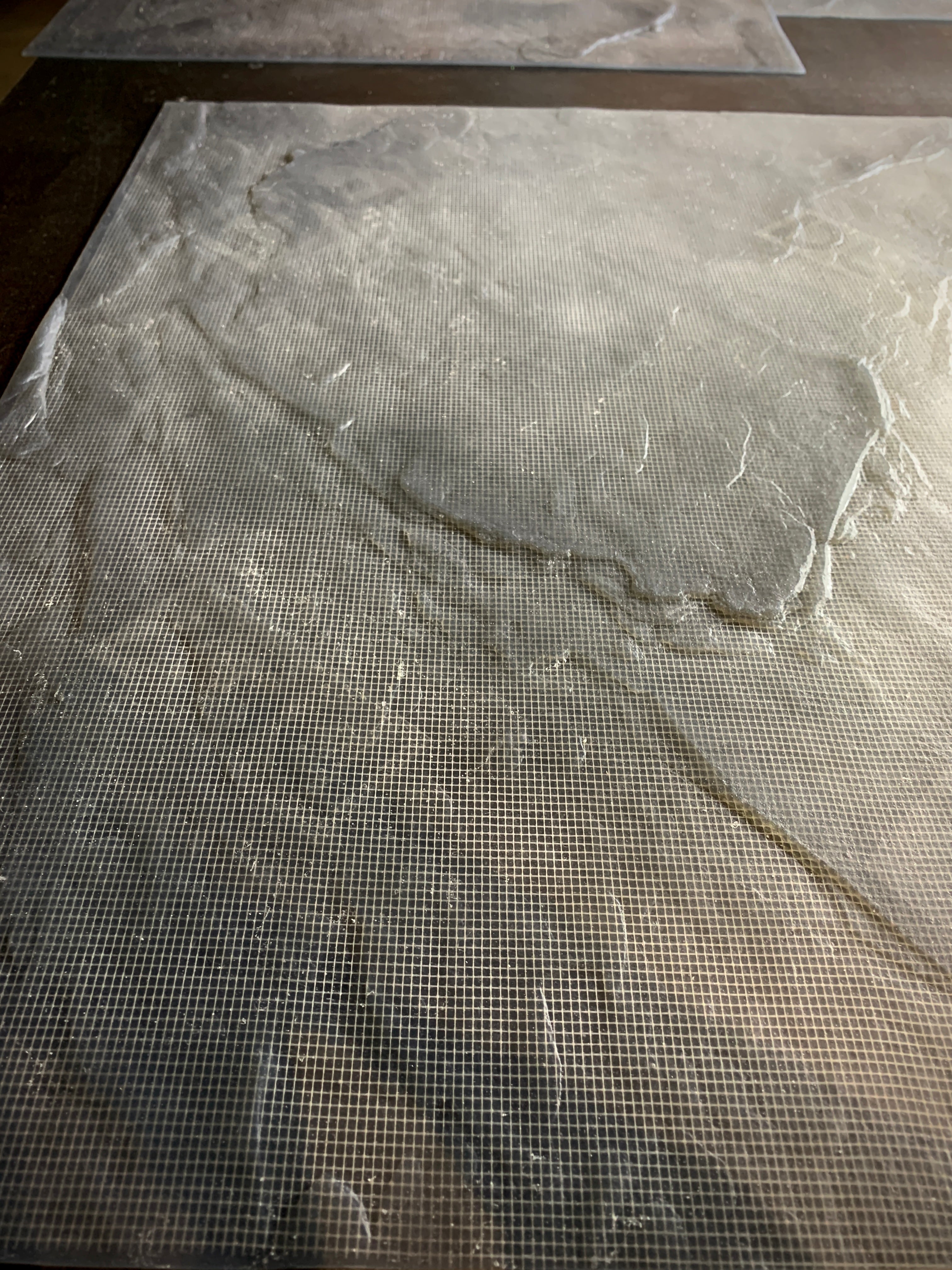 Silicone impression for decoration Stone texture (black) W00004