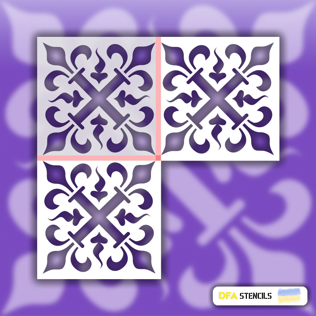 Stencil DFA Square pattern, for plaster and paint 0.3-1mm (K00078)