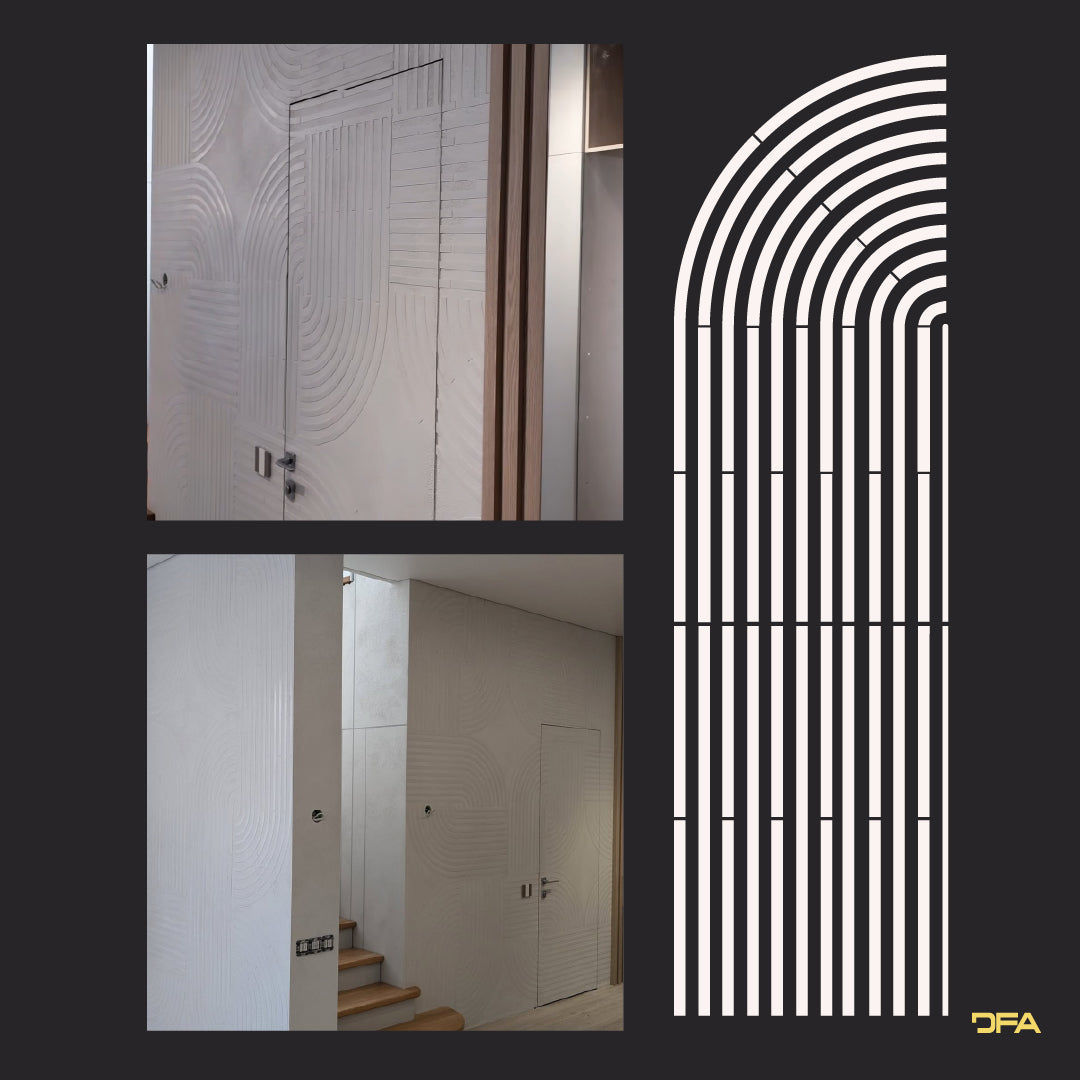 Perfect stripes in Loft style - decorate walls with DFA stencil 0.3-1 mm (L00044)