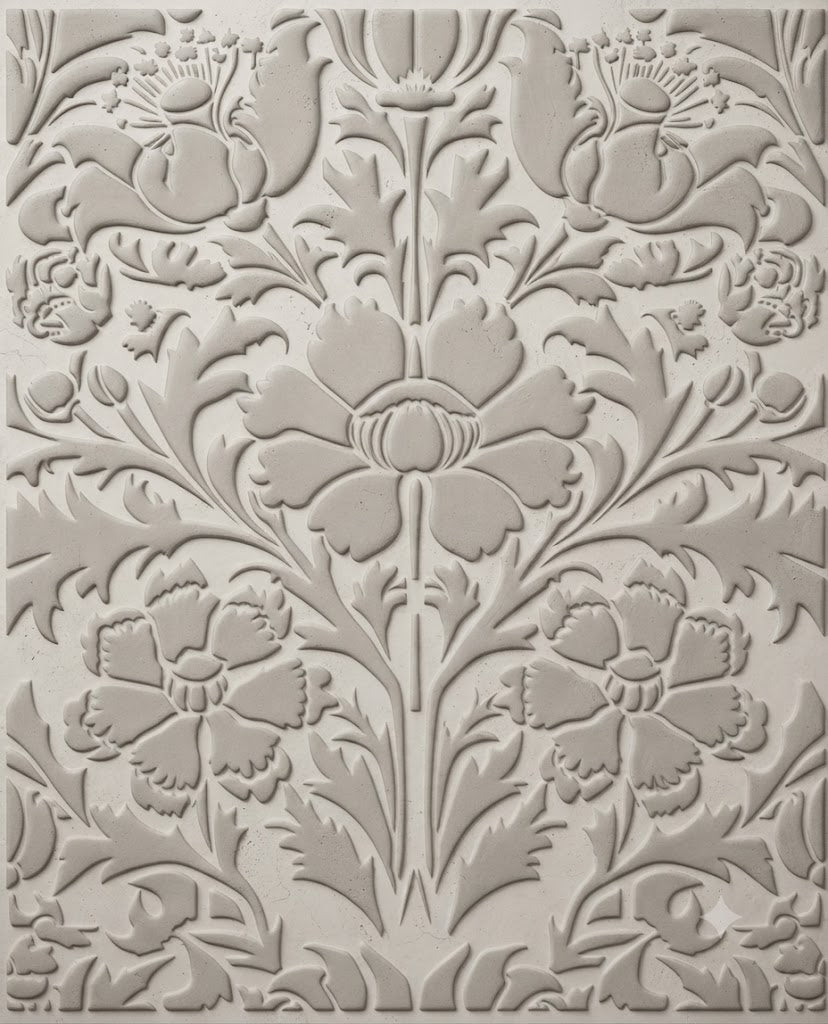 DFA Reusable Stencil "Nature" for Plaster and Paint 0.3–1 mm – William Morris Collection (P00185)