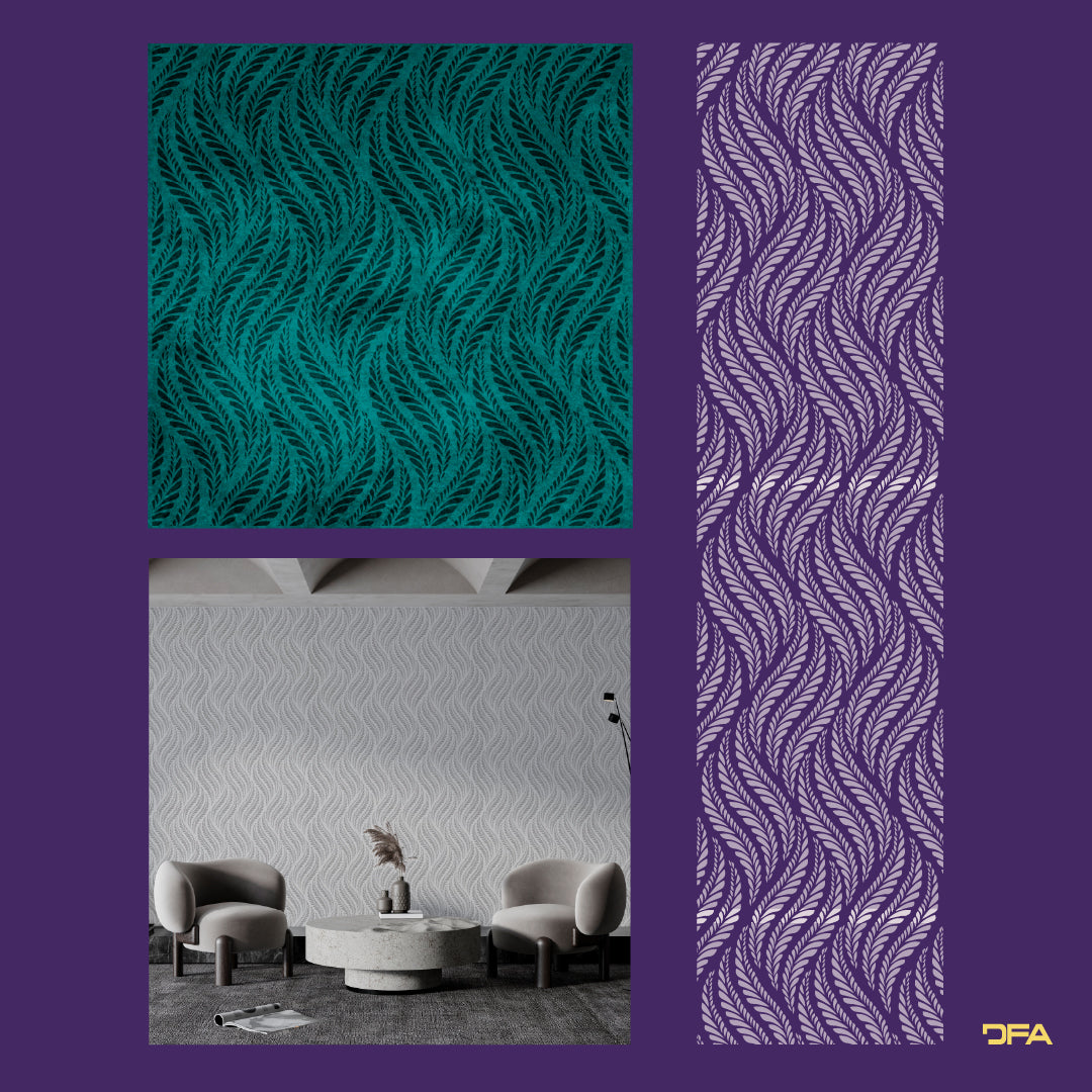 Stencil nature DFA for walls for plaster and paint 0.3-1mm (P00132)