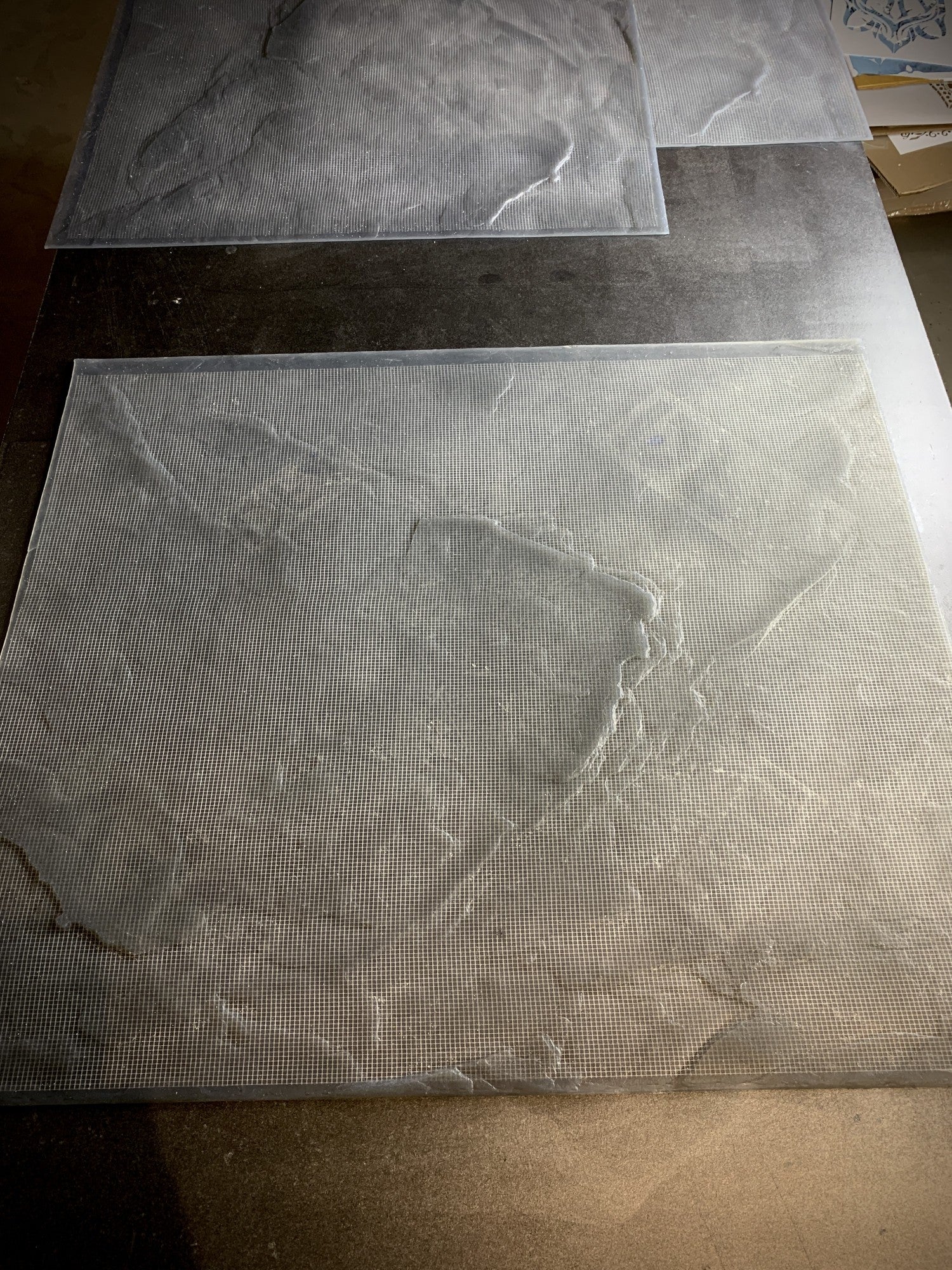 Silicone impression for decoration Stone texture (black) W00004