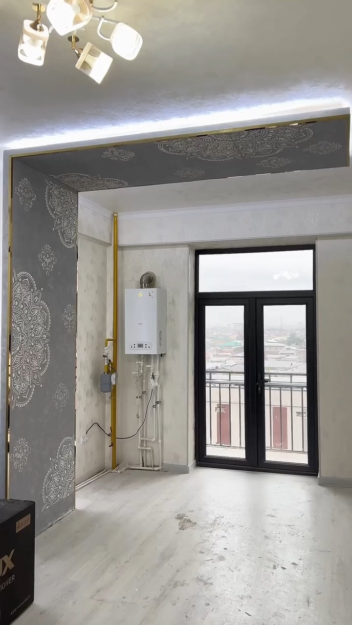 Set of 2 DFA Damask and Round Mandala Stencils: Spectacular Interior Decor 0.3-1 mm (N00140)