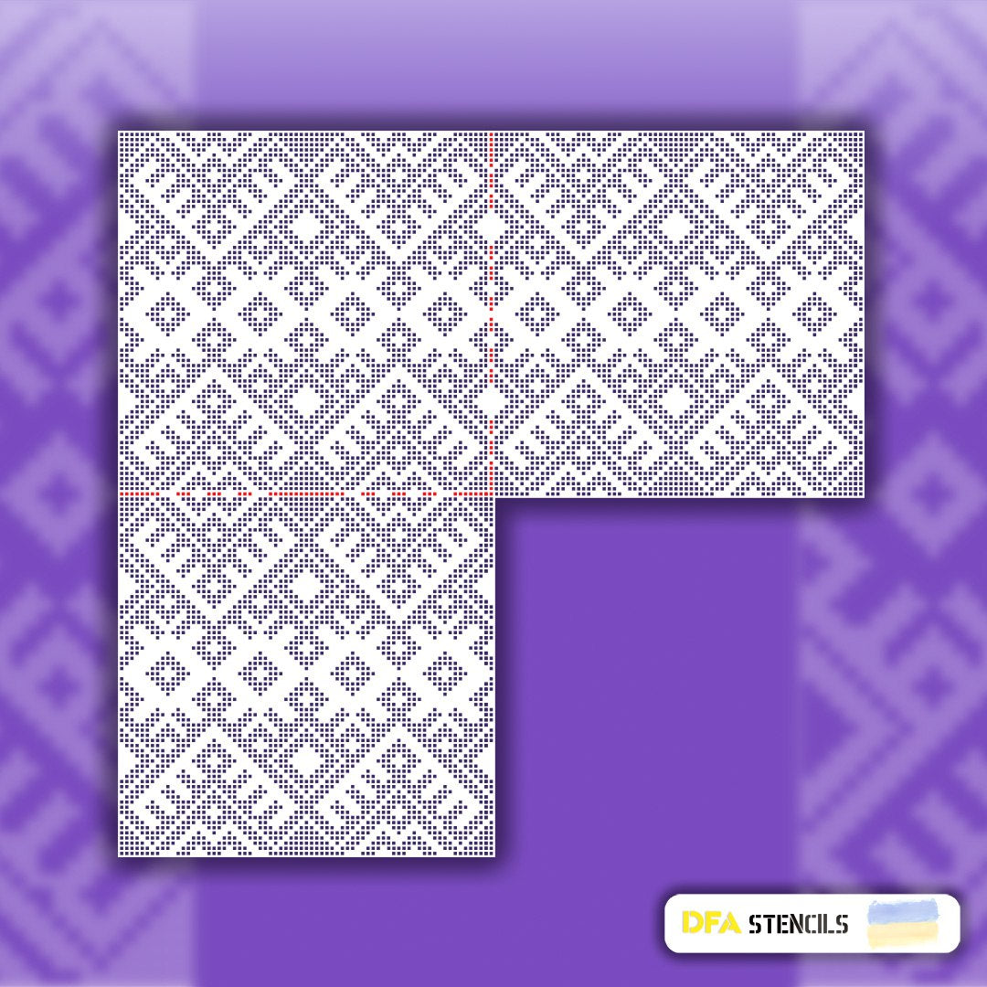 Stencil DFA Embroidery for plaster and paint 0.3-1mm (Z00033)