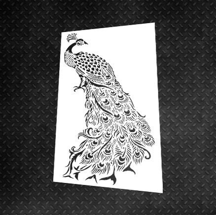 Stencil DFA Peacock for plaster and paint 0.3-1mm (J00004)