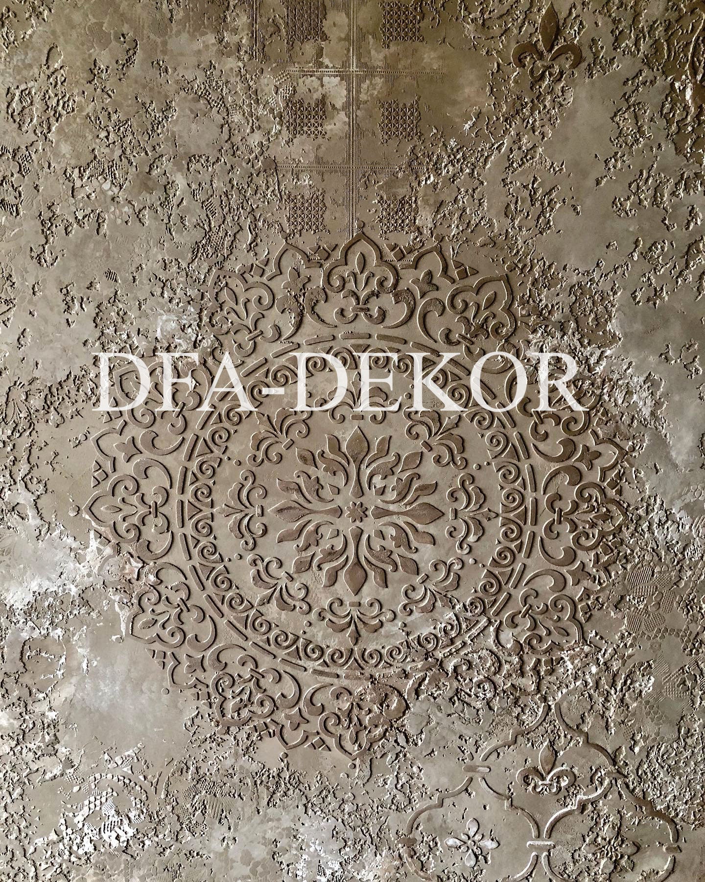 Stencil DFA for decoration Round pattern 6 Mandala plaster and paint 0.3-1mm (C00006)