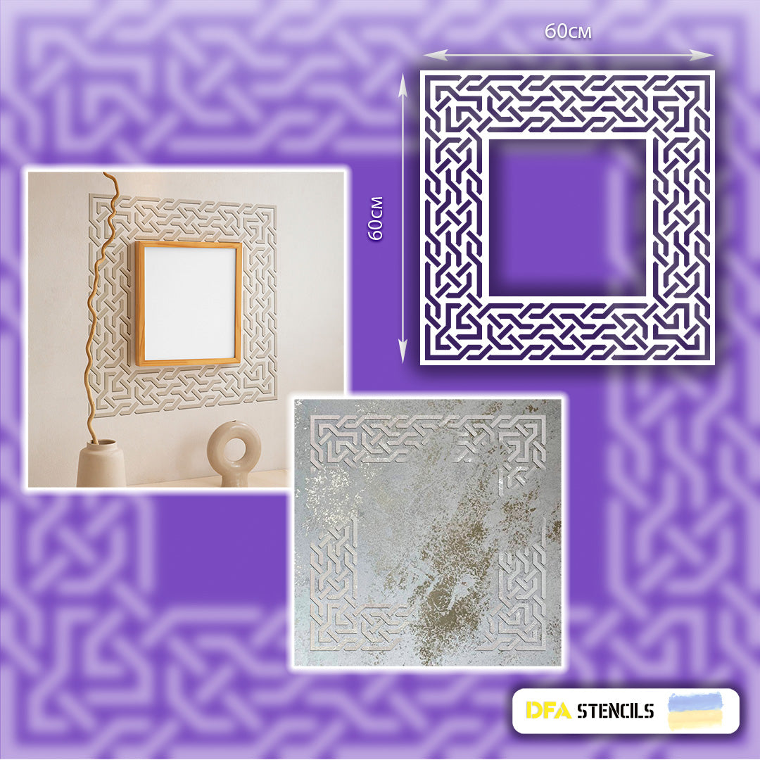 Stencil DFA Square pattern, for plaster and paint 0.3-1mm (K00080)