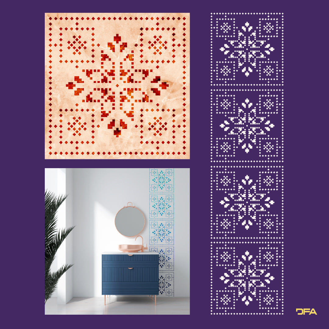 Stencil DFA Embroidery for plaster and paint 0.3-1mm (Z00061)