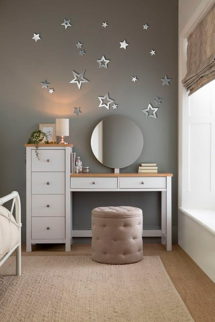 Mirror decor DFA Stars: bright accent and visual increase of space, 18 pcs (YA00007)