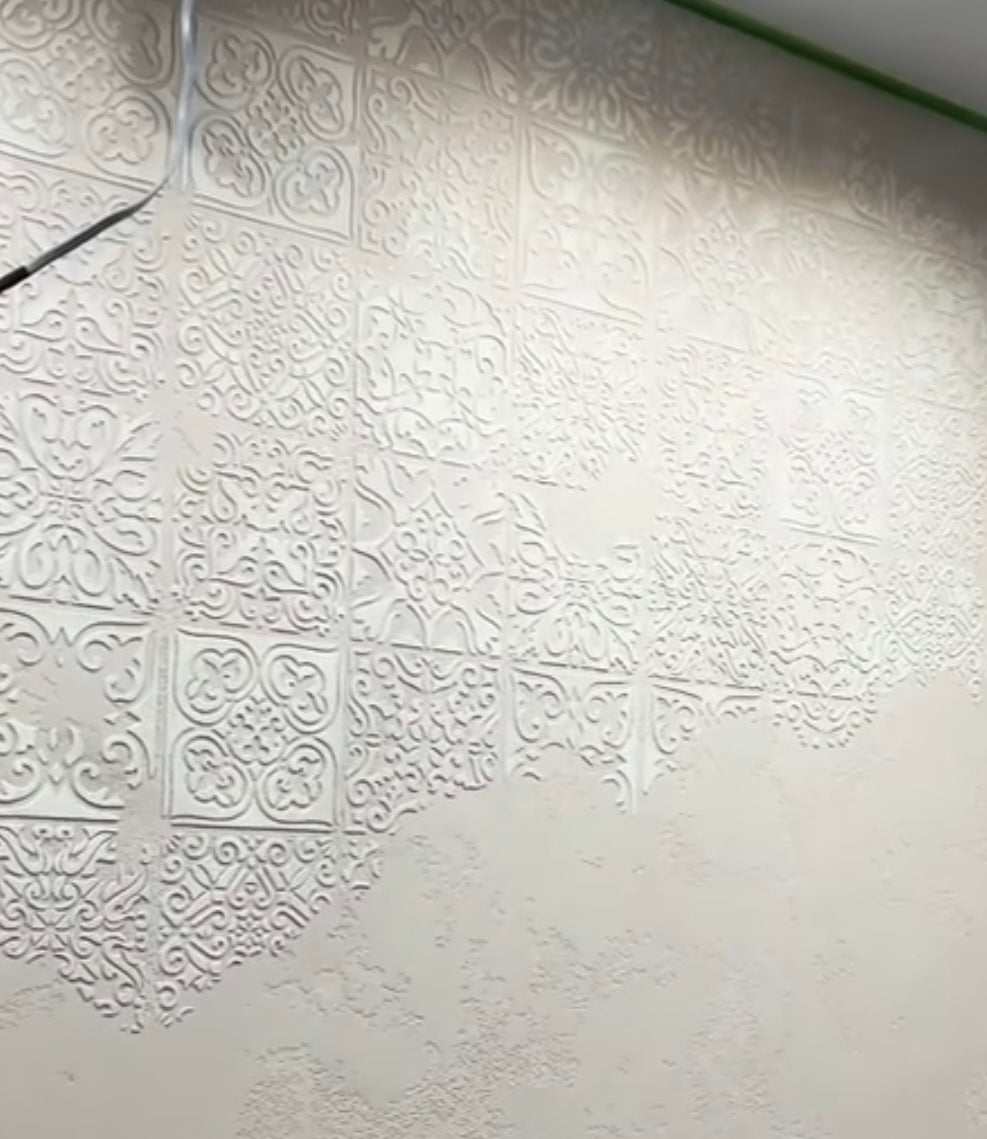 Trendy square ornaments - stencil DFA for decorative plaster and paint 0.3-1 mm (K00006)