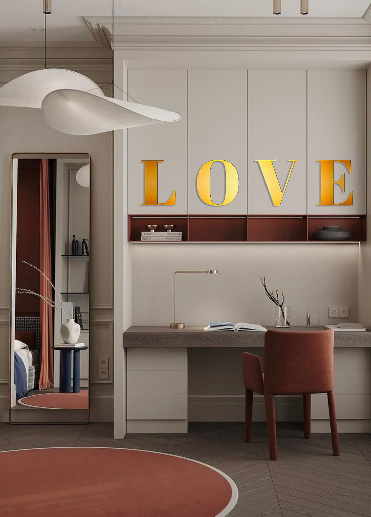 Fill your home with love: Mirror inscription LOVE from DFA for a special atmosphere (YA00018)
