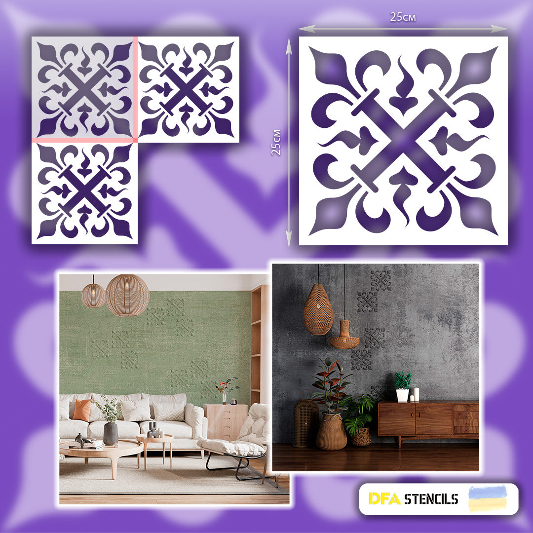 Stencil DFA Square pattern, for plaster and paint 0.3-1mm (K00078)