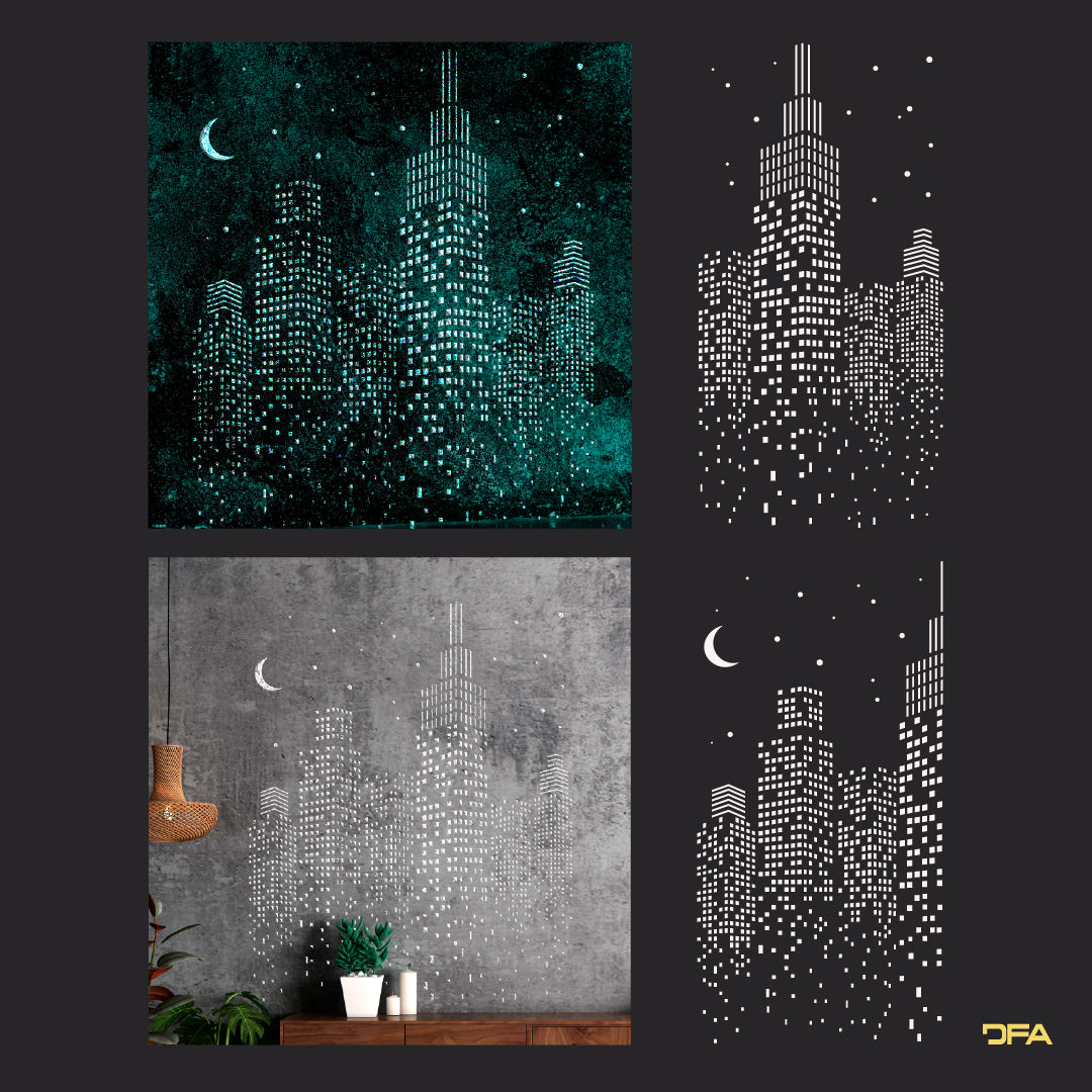 Stencil DFA City for plaster and paint 0.3-1mm (X00098)