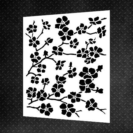 DFA Reusable stencil for decorative plaster Flowers for plaster and paint 0.3-1mm (P00023), 1mm - Under plaster