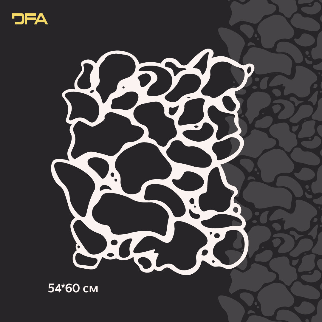Stencil DFA Facade Wild stone reusable for decorative plaster and paint 0.3-1mm (F00012)