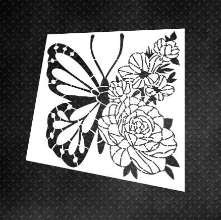 Stencil DFA Butterfly reusable animals for plaster and paint 0.3-1mm (J00029)