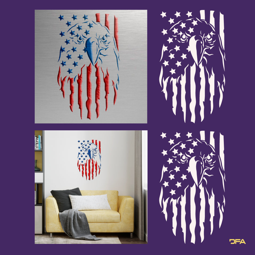 Stencil DFA Eagle USA for plaster and paint 0.3-1mm (X00101)