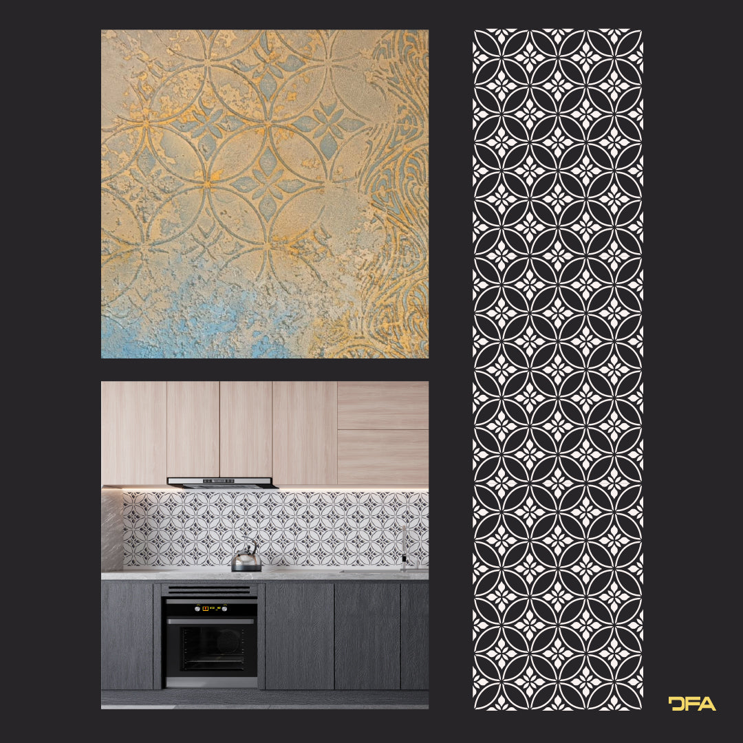 Stencil DFA for decoration Geometry for plaster and paint 0.3-1 mm (G00150)