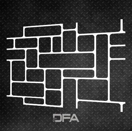 Realistic masonry on an accent wall - stencil DFA Facade Stone 0.3-1 mm (F00006)
