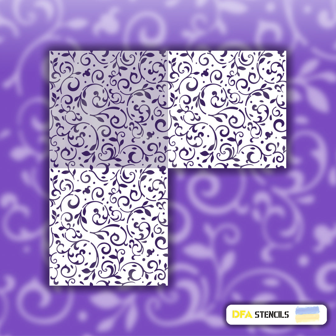 Sophisticated oriental motifs for your space - stencil DFA for decor 0.3-1 mm (V000018-d)
