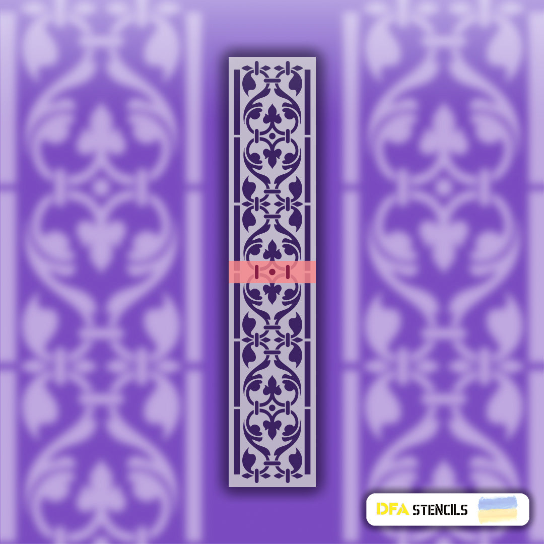Stencil DFA Border, stencil for putty and paint 0.3-1mm (B00054)