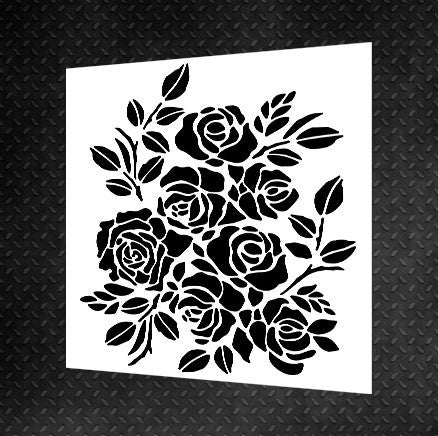 DFA Reusable stencil for decorative plaster Roses for plaster and paint 0.3-1mm (P00021)