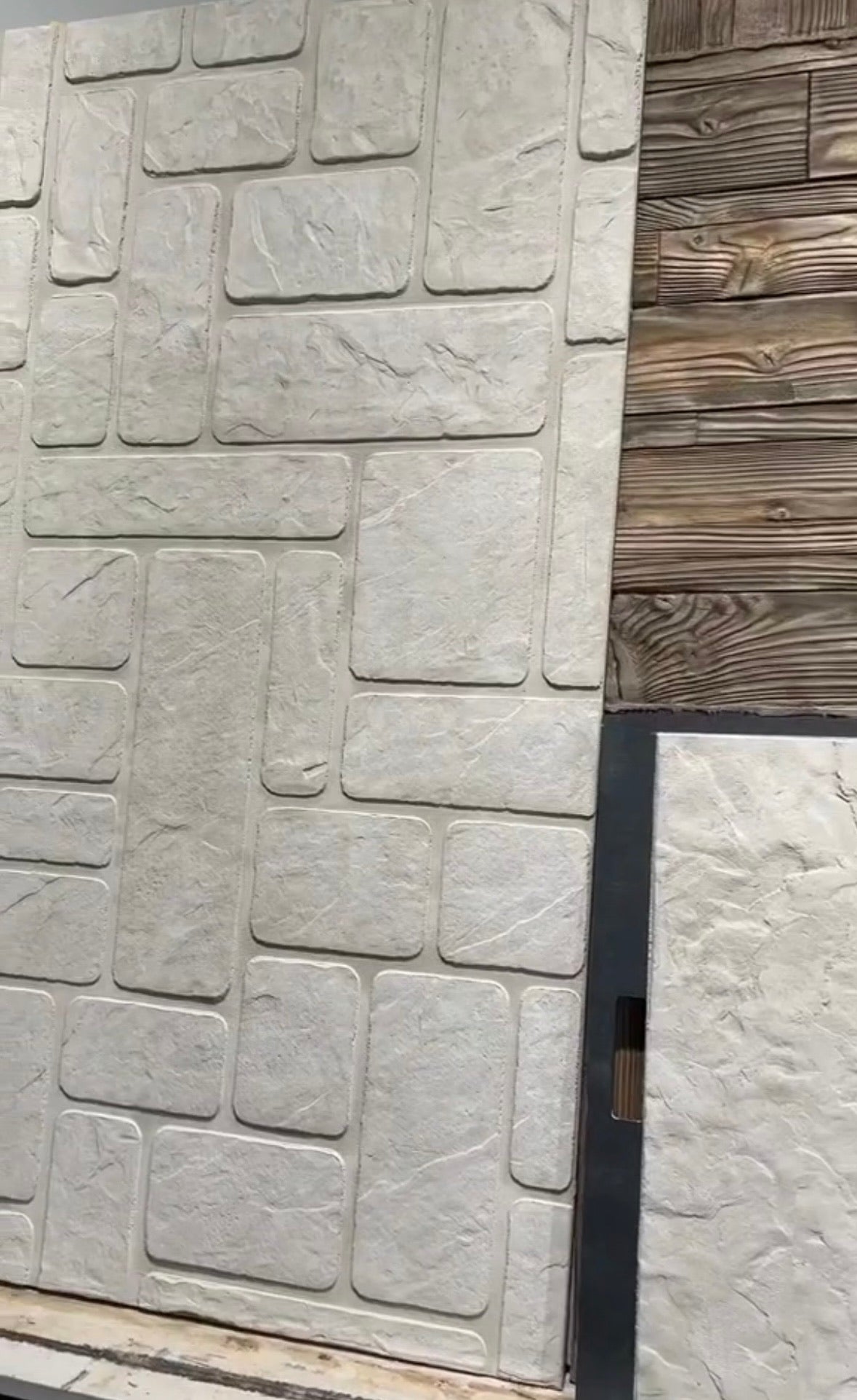 Realistic masonry on an accent wall - stencil DFA Facade Stone 0.3-1 mm (F00006)