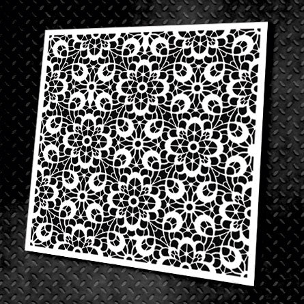 Quality stencil for decoration DFA square pattern, for putty and paint, 0.3-1mm (K00022)