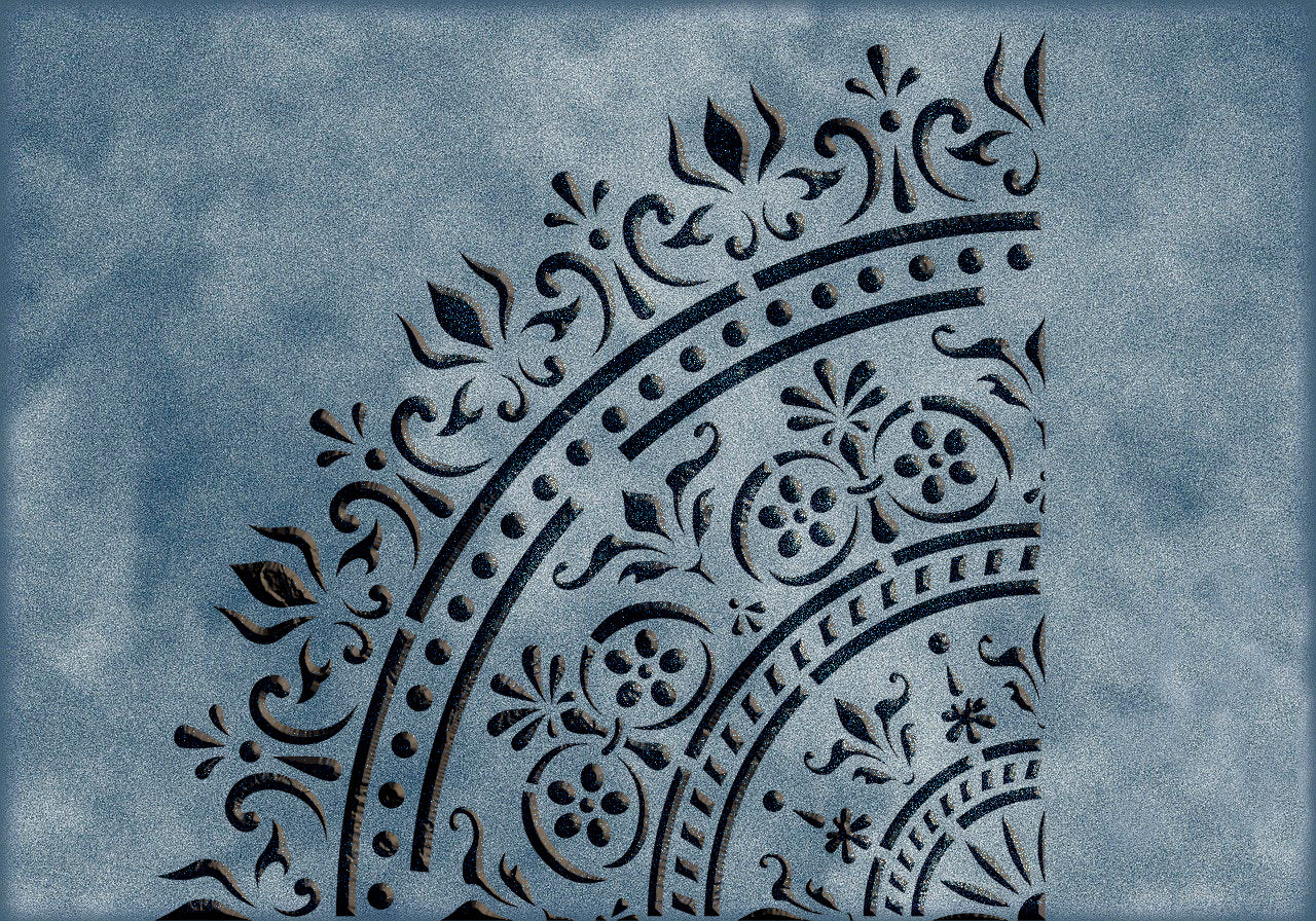 Stencil DFA reusable Round pattern for plaster and paint 0.3-1 mm (С00109), 1mm - For plaster