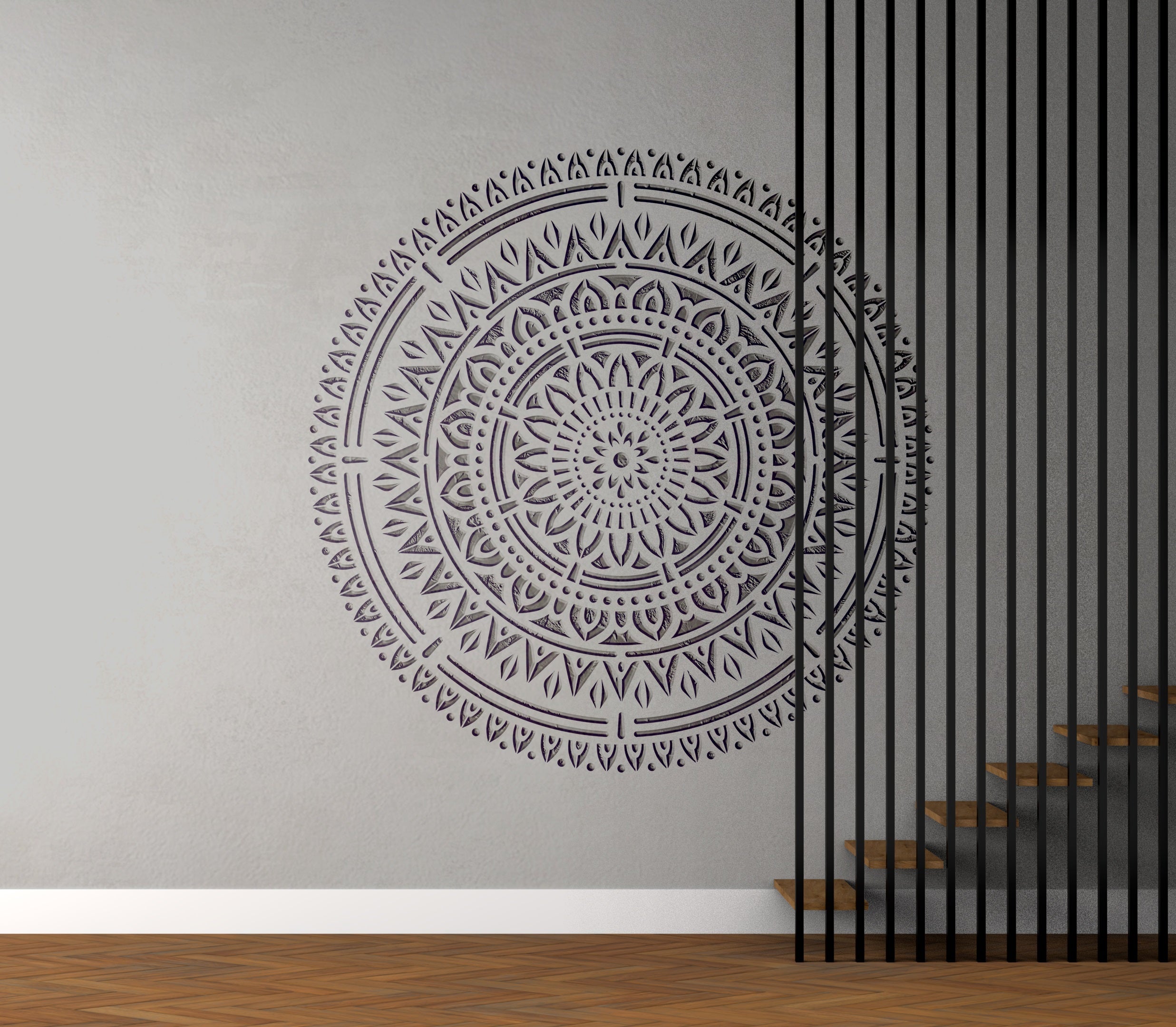 Stencil DFA reusable Round pattern for plaster and paint 0.3-1mm (C00097)