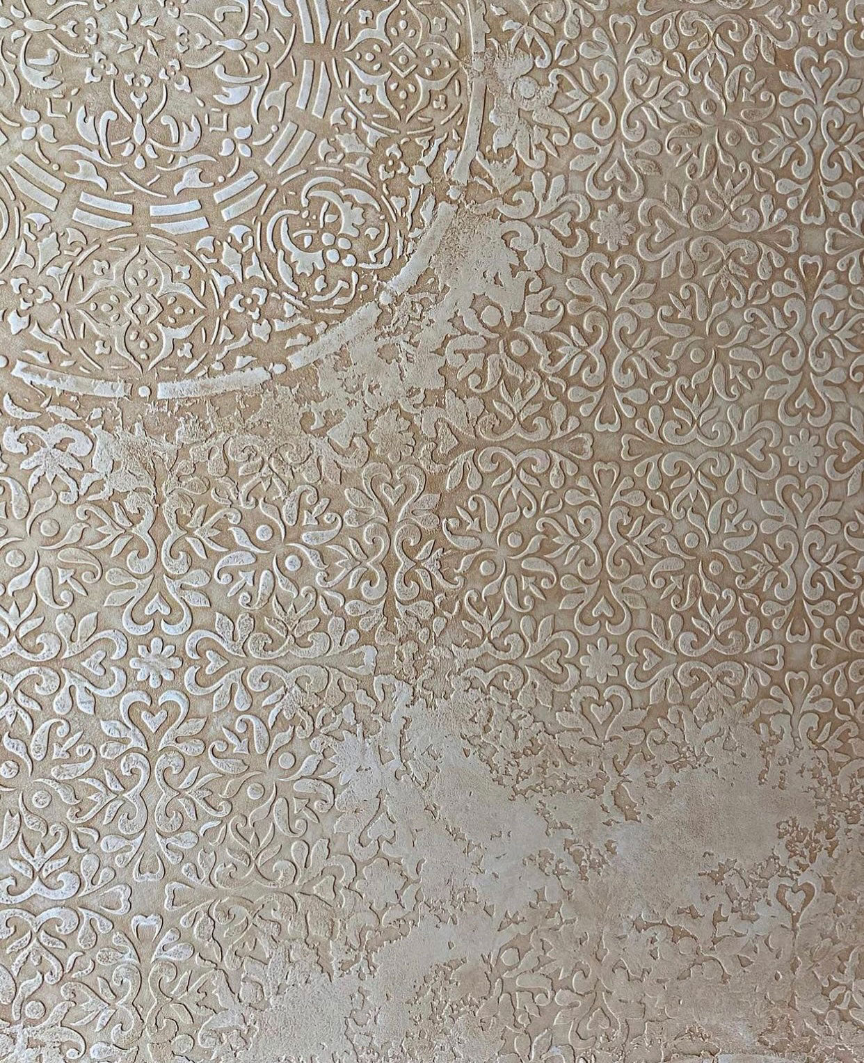 Stencil for decoration DFA square pattern, for putty and paint, 0.3-1mm (K00018)