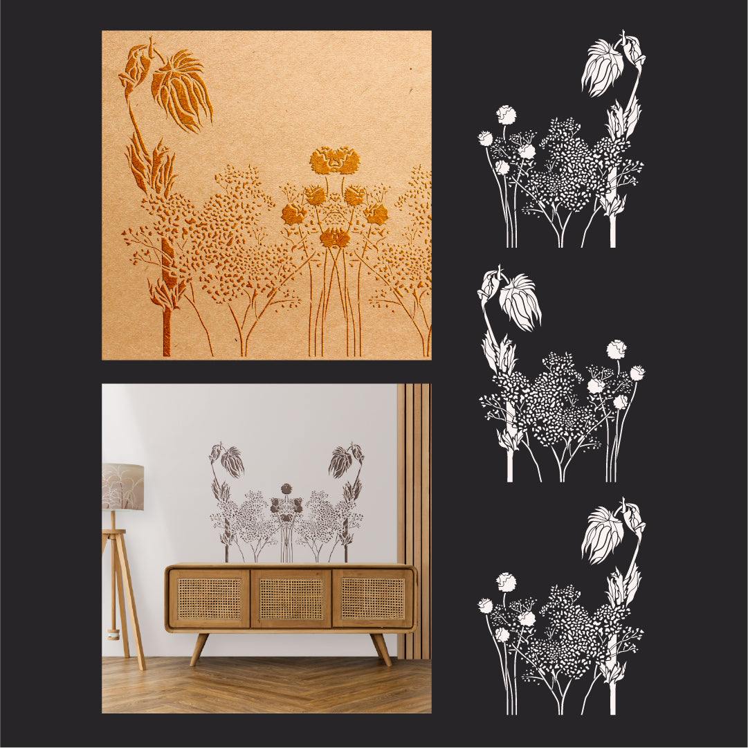 Stencil for walls nature DFA for plaster and paint 0.3-1 mm (P00161)