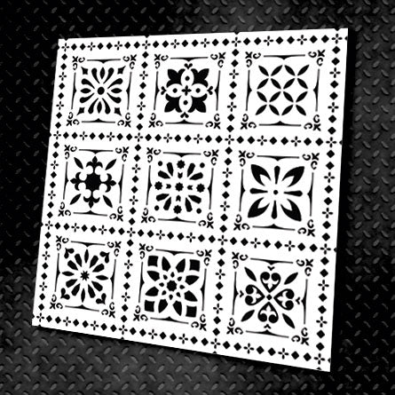 Stencil DFA Square patterns for plaster and paint 0.3-1mm (K00003)