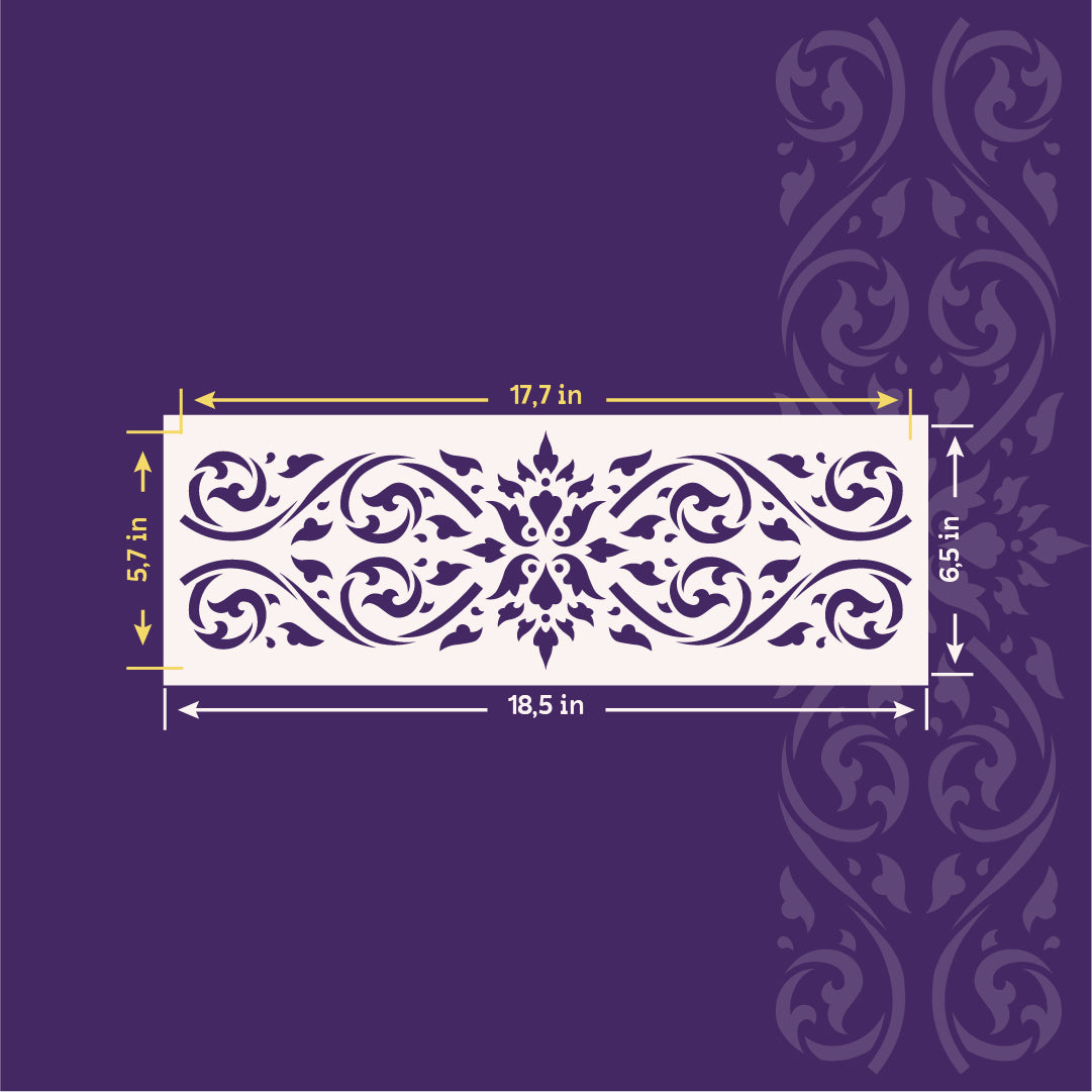 DFA stencil for border pattern - stylish decor without complications 0.3-1 mm (B00080)