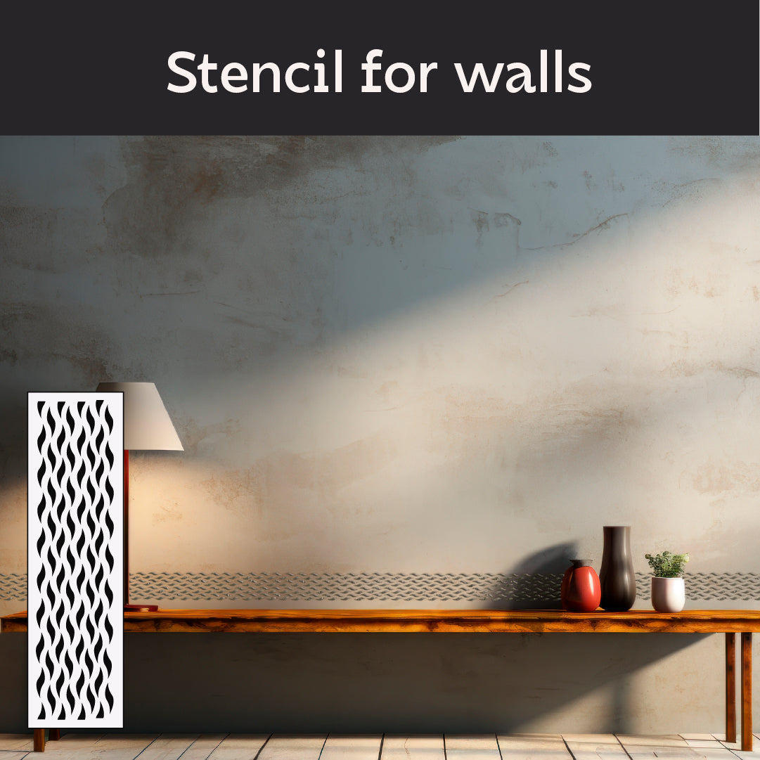 Elegant border decor with DFA stencil 0.3-1 mm (B00093)