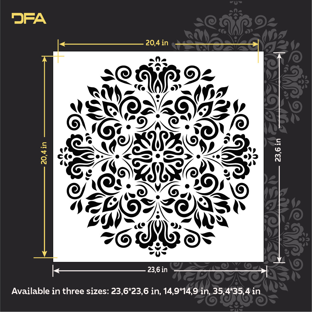 Elegant decorative accent – DFA stencil Round pattern 0.3-1 mm (C00145)