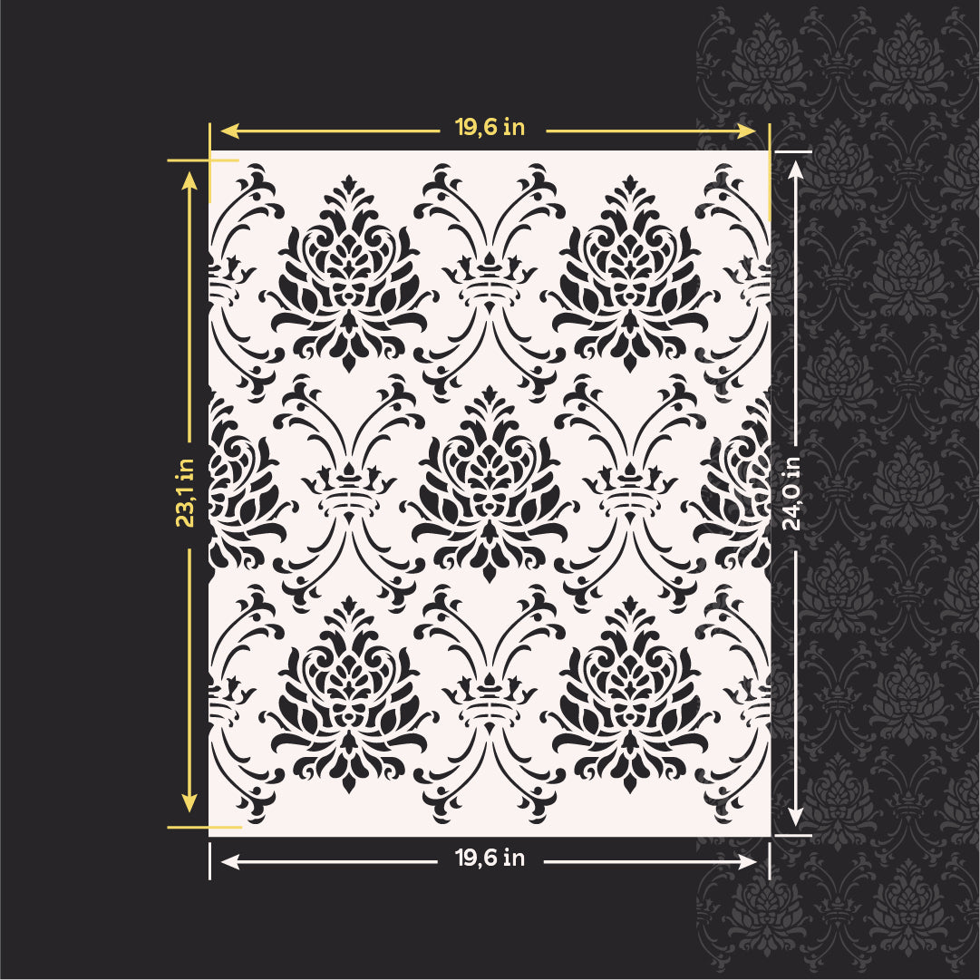 Stencil DFA Damascus - exquisite ornament for walls and furniture 0.3-1 mm (D00063)