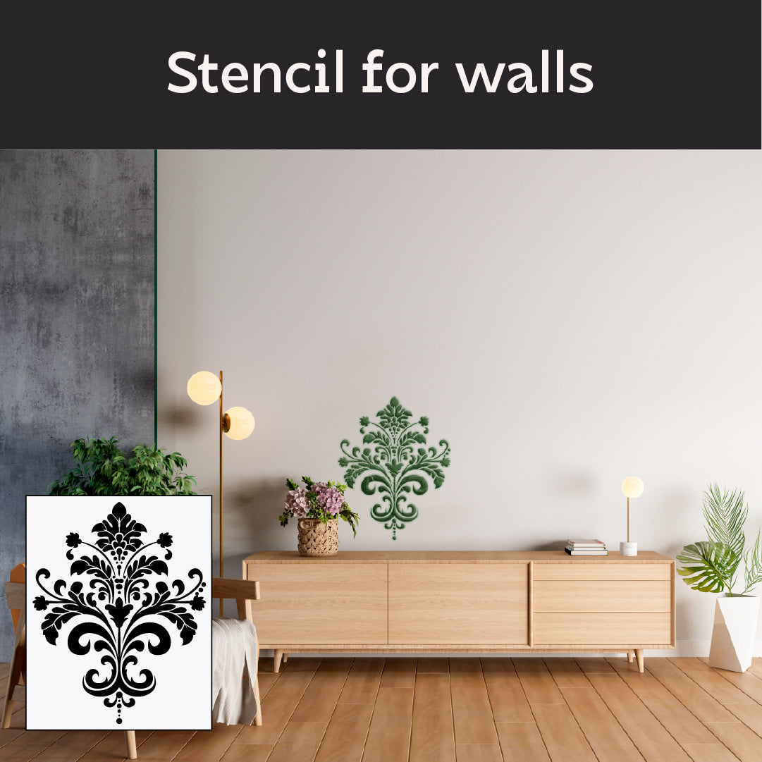 The luxury of the East in your home: Original Damascus DFA stencil for wall decor 0.3-1 mm (D00072)