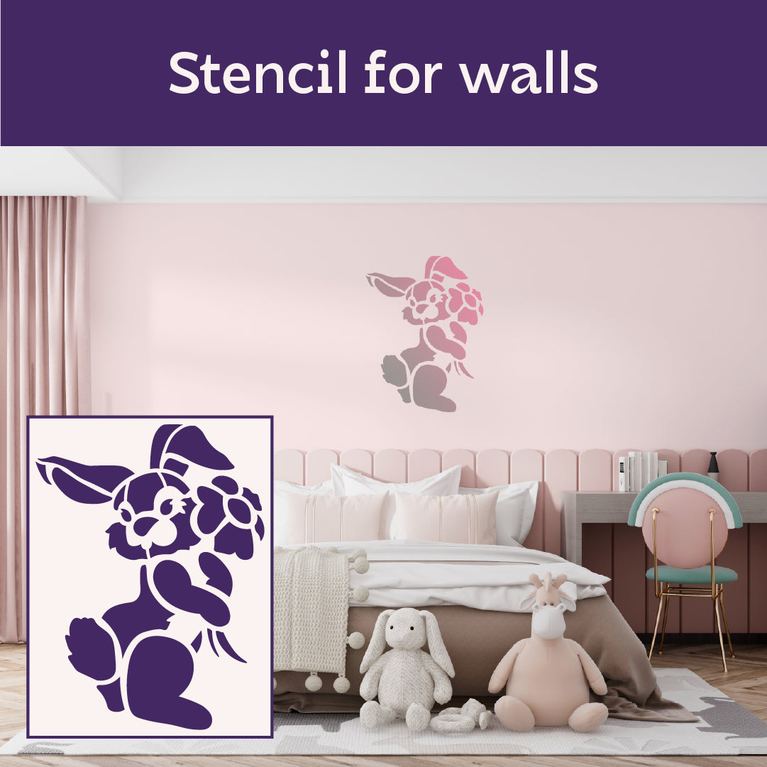 Create a magical nursery with the DFA Bunny stencil! 0.3-1 mm (E00069)
