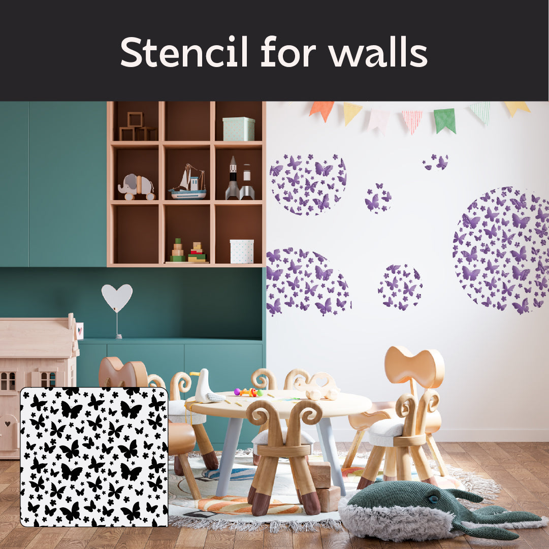 Butterflies on the walls – a magical atmosphere for a children's room with DFA 0.3-1 mm (E00090)