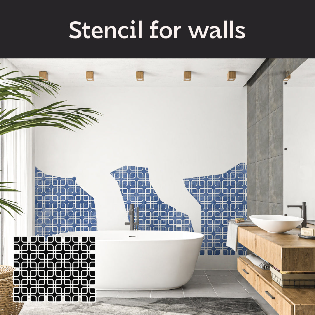Reusable stencil DFA Geometric pattern for modern interior 0.3-1 mm (G00160)