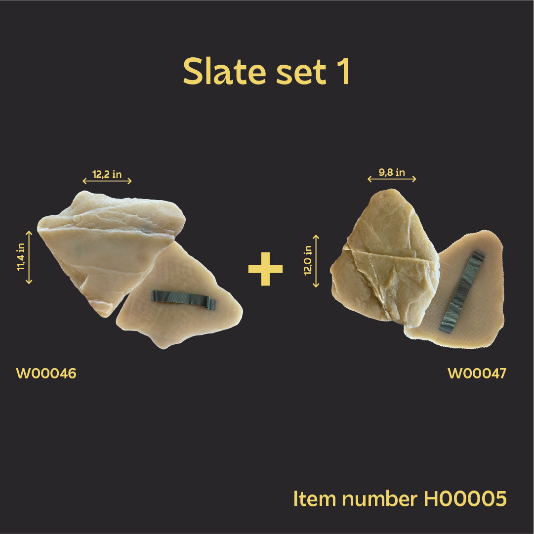 Relief of natural stone in the decor: set of stamps DFA "Transcarpathian shale" 2 pcs. (H00005)