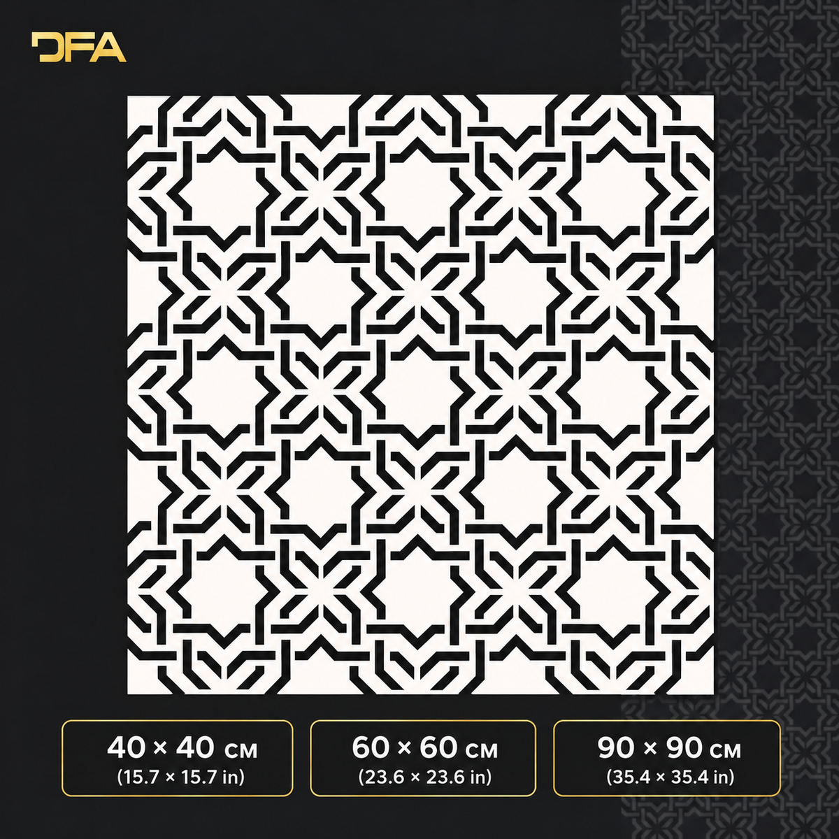 Geometric Wall Stencil for Modern Paint and Plaster Decor