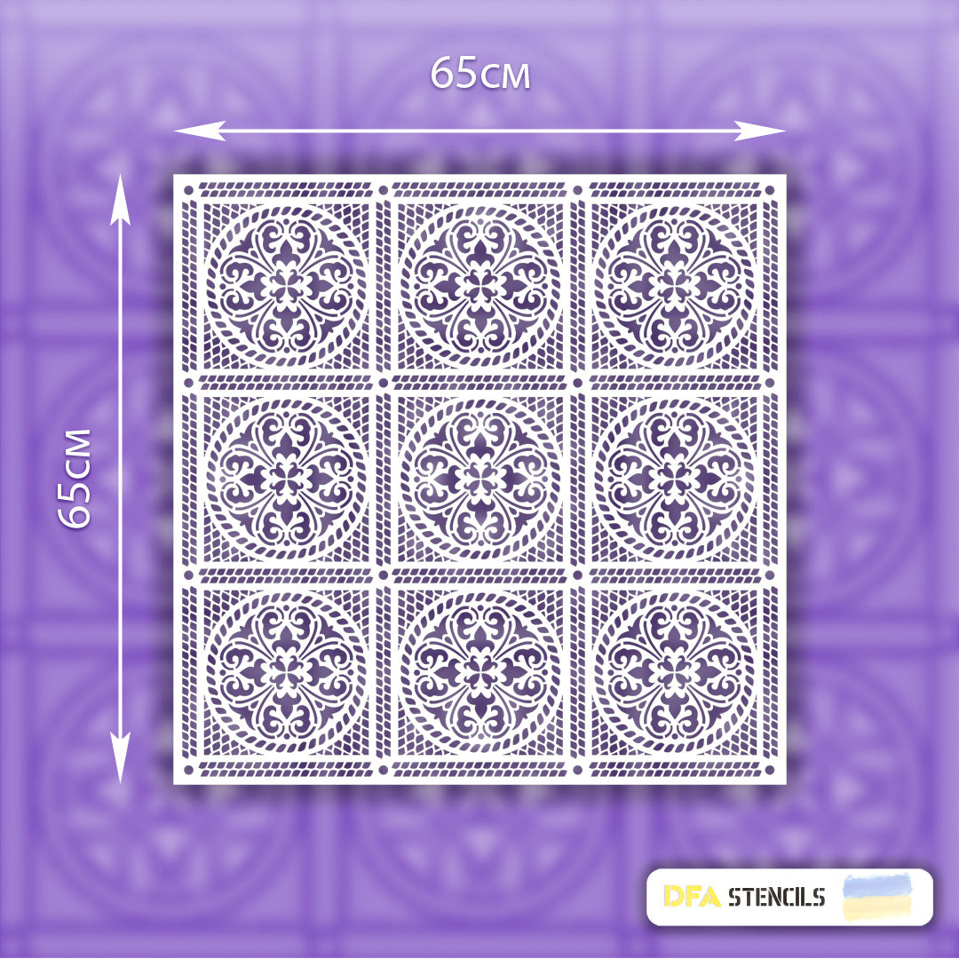 Stencil reusable DFA Square patterns for plaster and paint 0.3-1mm (K00008)