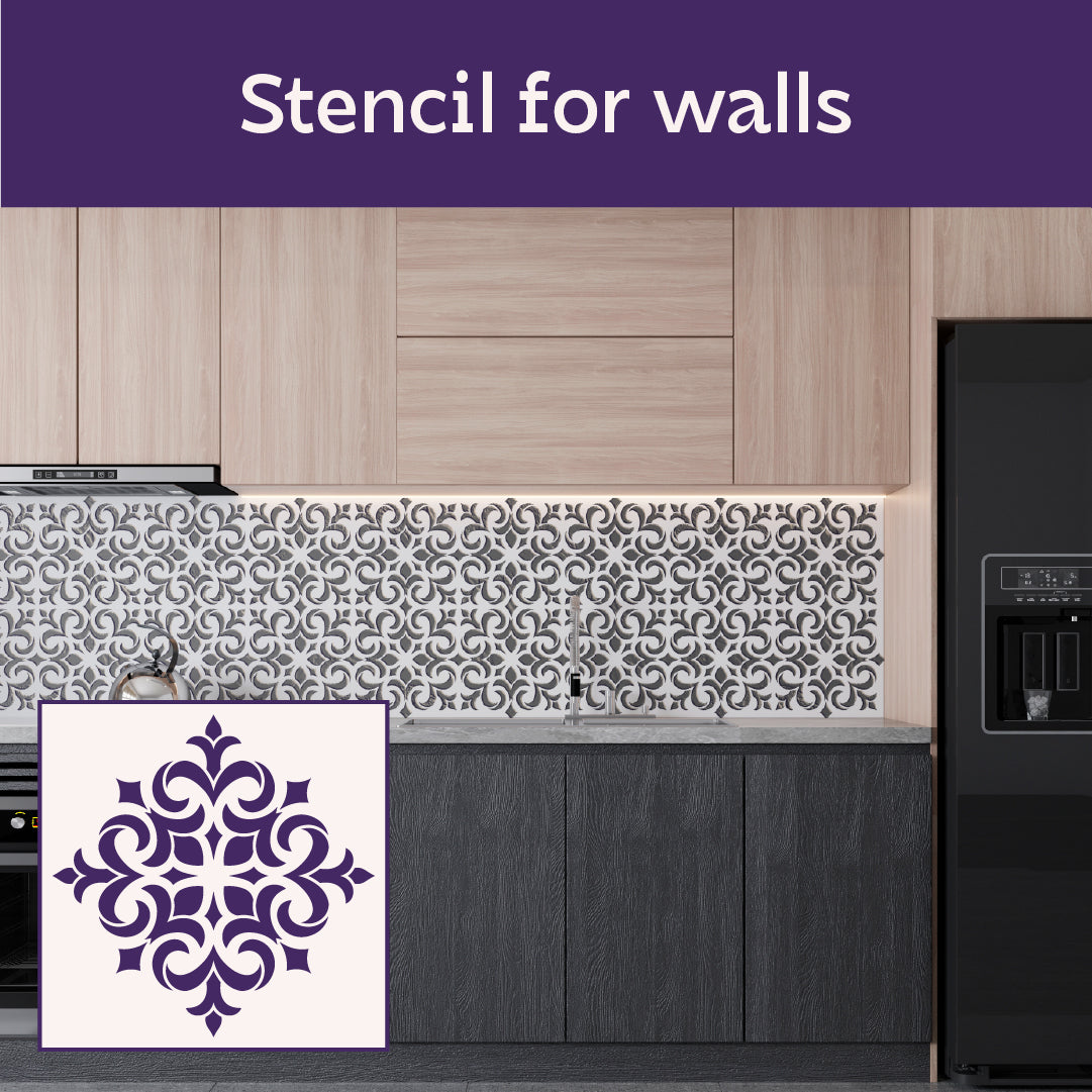 Exclusive ornament with DFA stencil Square pattern 0.3-1 mm (K00120)
