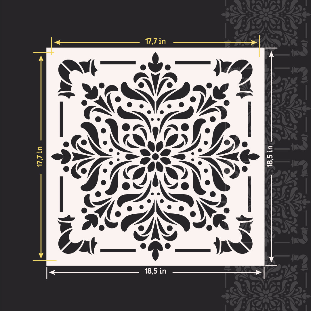 Decorate easily: stencil DFA Square pattern for your home 0.3-1 mm (K00123)
