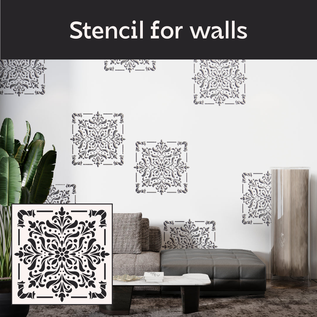 Decorate easily: stencil DFA Square pattern for your home 0.3-1 mm (K00123)