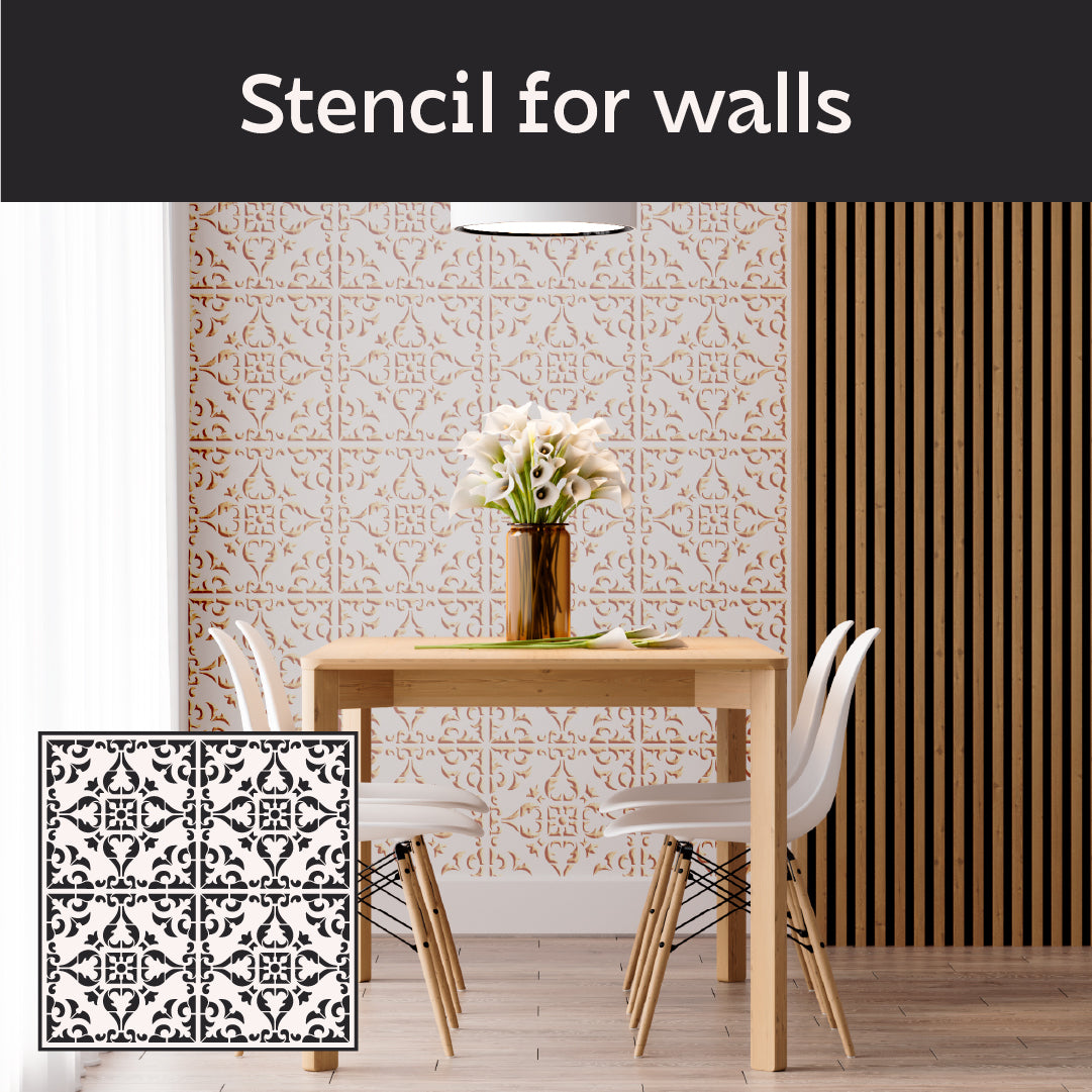 Easy decoration: reusable stencil DFA - square ornament 0.3-1 mm (K00129)